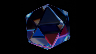 3D Glass Object - Gem Blender 3d 3d illustrations 3d motion 3d motion design 3d objects ai ai orb animation blender branding cinema 4d dark theme design diamond graphic design illustration logo motion graphics popular saas