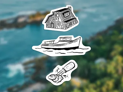 East Coast Living adventure anchor boat east coast illustration nautical outdoors oysters retro sail seafood simple spot illustration spotillustrations summer