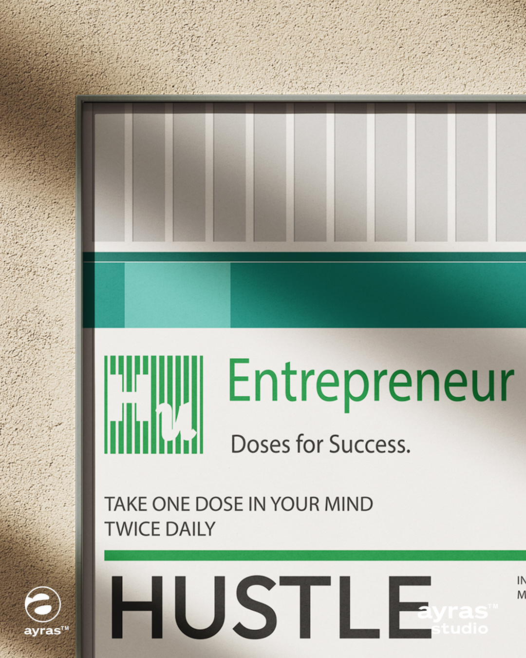 HUSTLE Poster | Entrepreneurs Capsule corporate logo corporate poster creative poster inspirational poster motivational poster poster ideas posterdesign typography