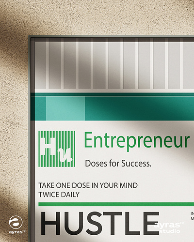 HUSTLE Poster | Entrepreneurs Capsule corporate logo corporate poster creative poster inspirational poster motivational poster poster ideas posterdesign typography