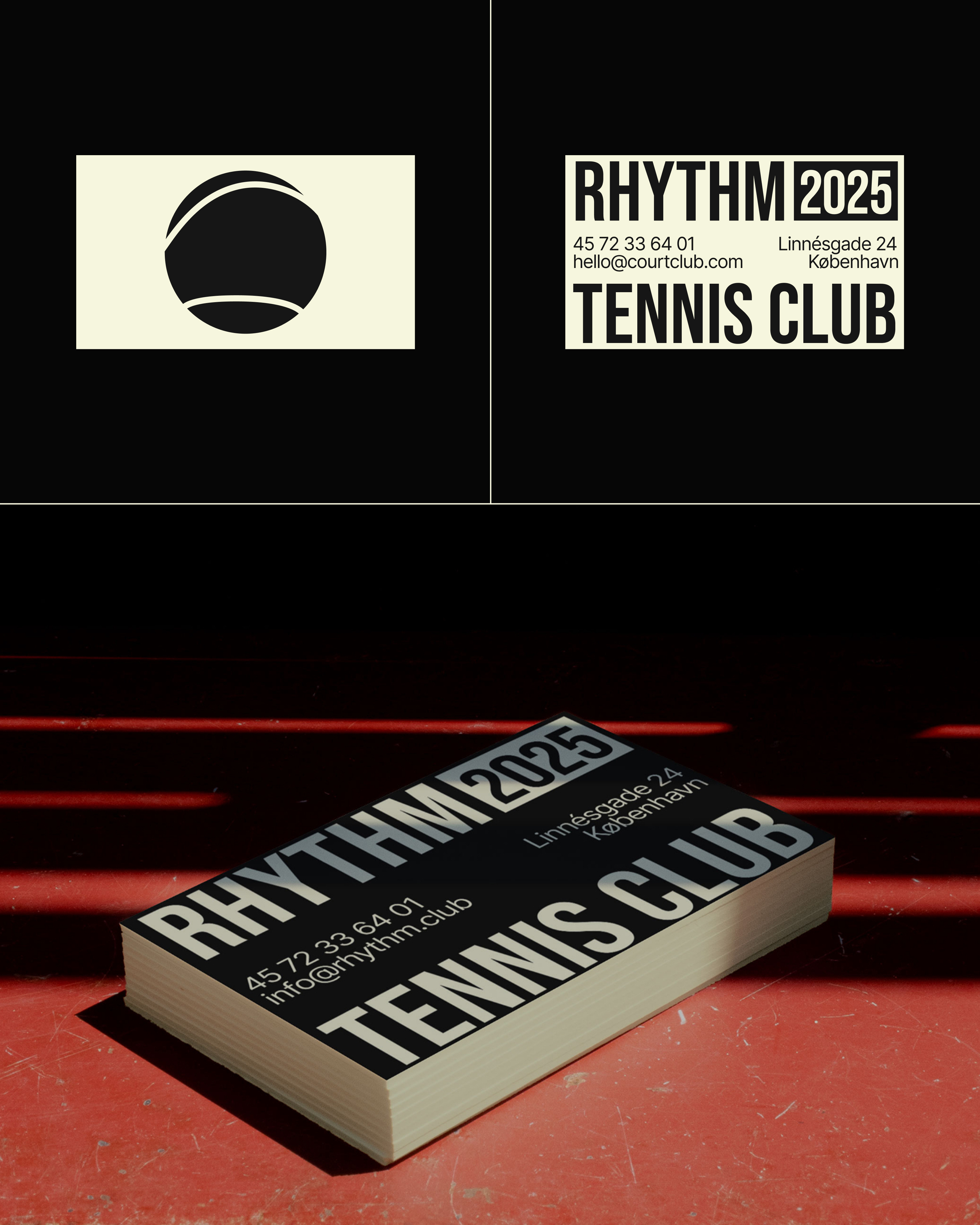 RHYTHM | tennis brand branding business card design graphic design identity illustration logo tennis ui uxui web design website