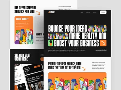 Bounce - Creative Agency Landing Page agency web agency website bulk creative creative agency design design studio digital digital agency digital agency landing page landing page portfolio studio ui web web design website website design