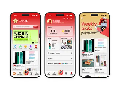 Shopping app design ecommerce gradient graphic design sketch ui