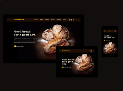 Bakery Dubravica - Responsive design design destkop mobile responsive tablet ui uidesign ux
