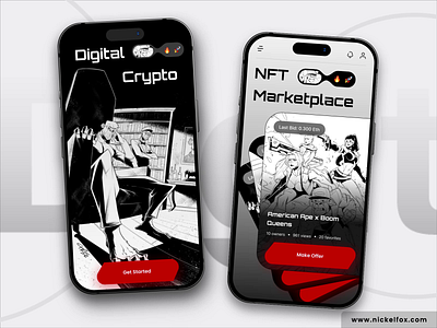 NFT Marketplace Mobile App UI Design animation app application buy collection crypto dashboard design e commerce interface ios marketplace mobile motion nft online product startup ui ux