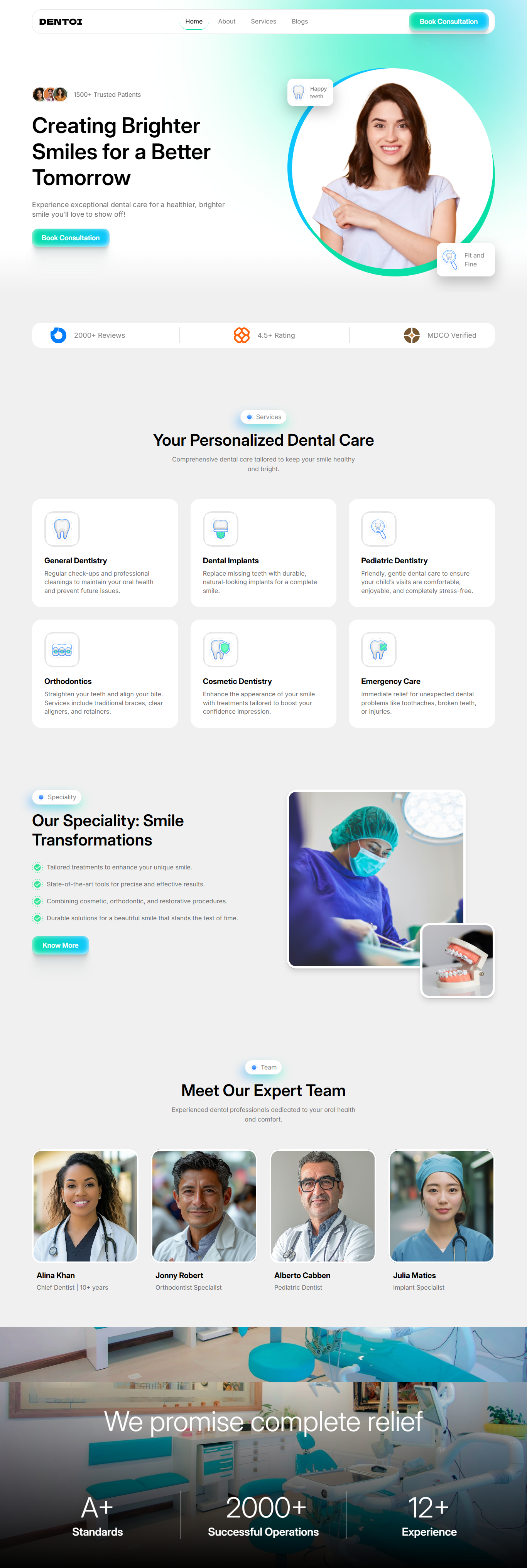 Dentist Website Modern UI branding clean web ui design design portfolio project design system figma figma ui design framer ui uiux web ui website website designing website development