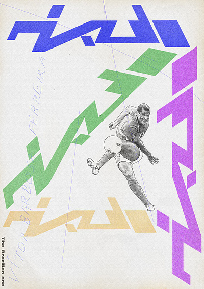 Rivaldo concept design graphic illustration poster sport typography