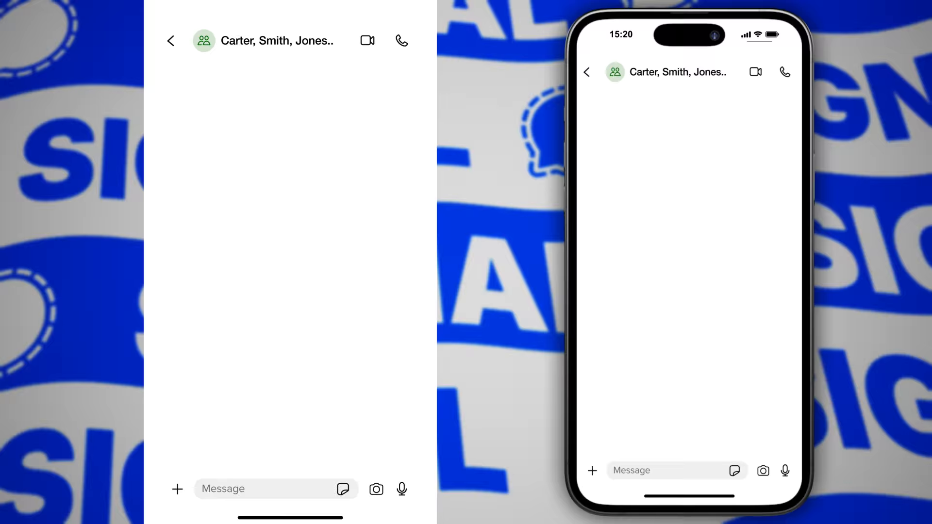 Example of Signal Text Message Chat Animation