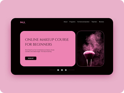 Online makeup course course design makeup online ui ux web webdesign website