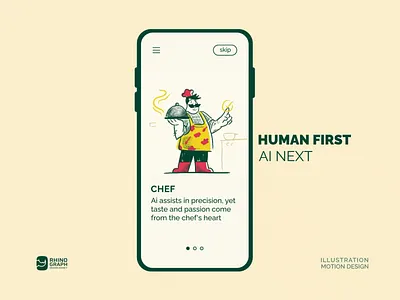 Animated Chef Character 2d animation 3d ai video animated illustration animatedillustration character character motion chef cook app cooking design food food illustration graphic design illustration motion graphics onboarding rhinograph vector visual design