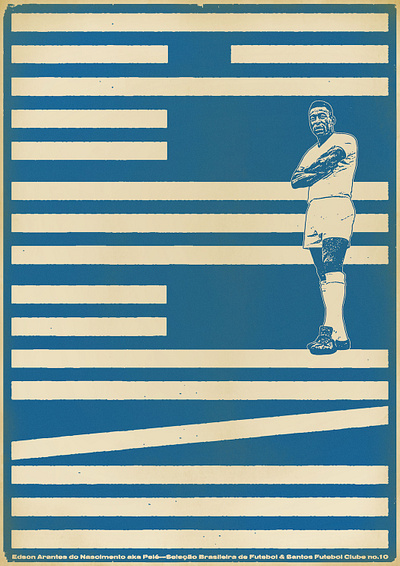 Pelé concept design graphic illustration poster sport typography