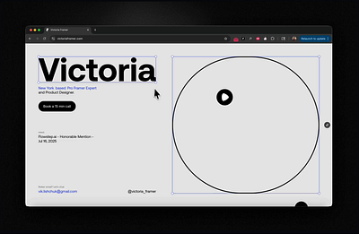 Portfolio (Framer) framer graphic design interaction portfolio
