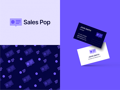 Sales Pop Branding branding card design flat graphic design illustration logo mockup