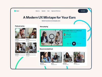 Podcasts Website UI audio player ui audio streaming website creative podcast website entertainment website minimal podcast website modern podcast website music podcast website podcast app design podcast directory ui podcast episode page podcast landing page podcast platform ui podcast show website podcast website radio show website
