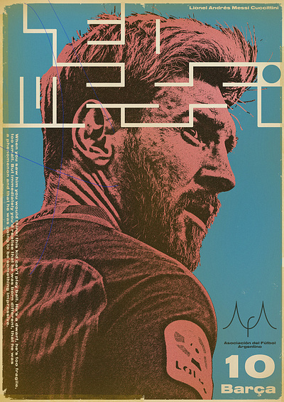 Leo Messi concept design graphic illustration poster sport typography