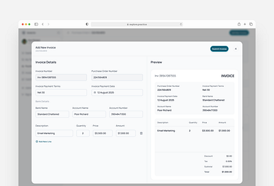 Purchase Orders Screens app design branding design product design ui uiux web design