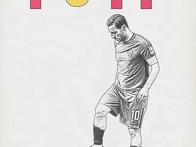 Totti - Roma concept design graphic illustration poster sport typography