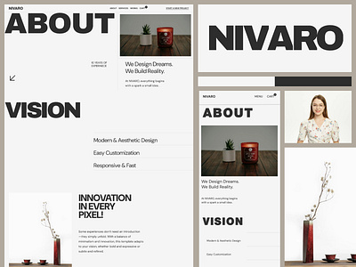 Nivaro – About Page Design about page agency agency design bold creative design landing page landing page design modern ui design ux design web web design webflow website design