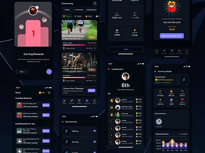 PulseFit – Train. Track. Transform. drack ui app dribbble fitness fitnessapp gym gymapp habit app mobileappdesign pulsefit tracking work app ui ux uiux work track ui app workouttracker