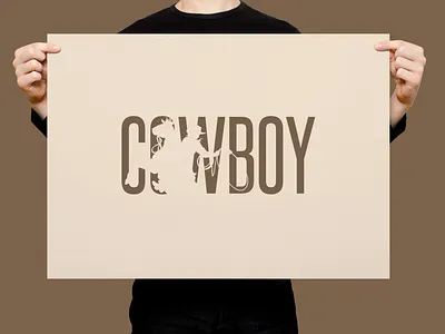Cowboy | Typographical Poster cowboy design graphics illustration letters poster sans serif simple text typography