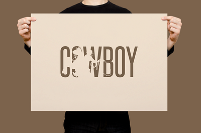 Cowboy | Typographical Poster cowboy design graphics illustration letters poster sans serif simple text typography