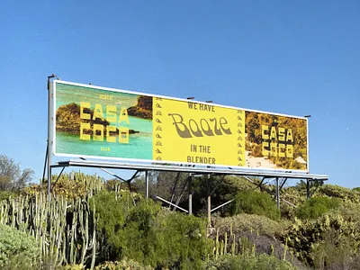 Casa Coco Roadside Signage billboard brand branddesign branding design graphic design logo retro sign signage surf type vintage