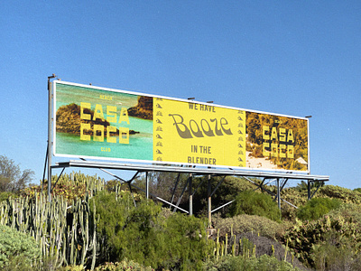 Casa Coco Roadside Signage billboard brand branddesign branding design graphic design logo retro sign signage surf type vintage