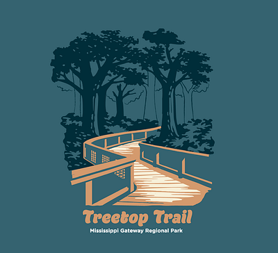 Treetop Trail shirt design outdoors t shirt trail tree trees treetop treetop trail