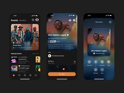 Event Booking app 002 app design product design ui uiux ux