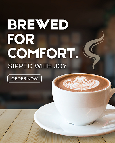 Coffe shop banner branding graphic design ui