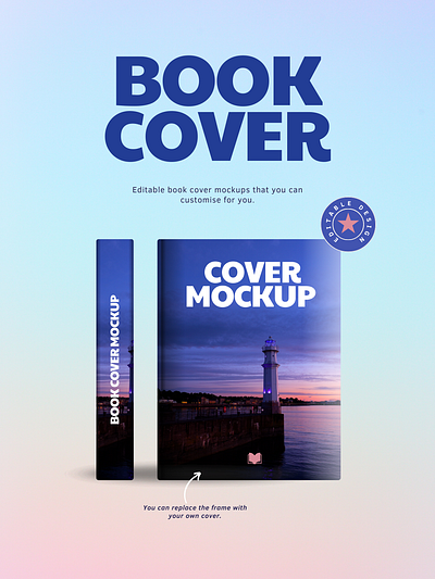 Book cover editable branding graphic design ui