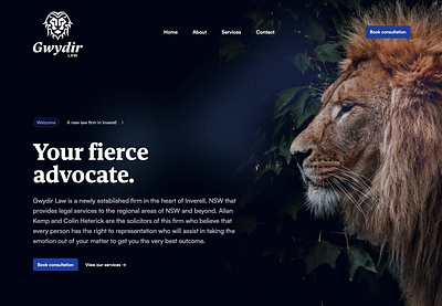 Gwydir Law website branding logo ui web design