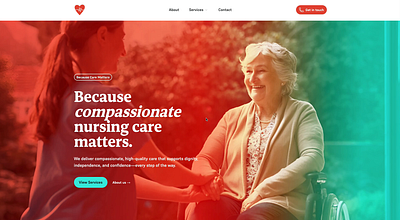 Nursing Care Matters / NDIS website branding ui web design