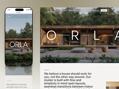 ORLA - Real Estate Landing Page [Responsive] app app design apps clean design home house minimalist mobile mobile app mobile design mobile version real estate responsive responsive design responsive page responsive version ui ux