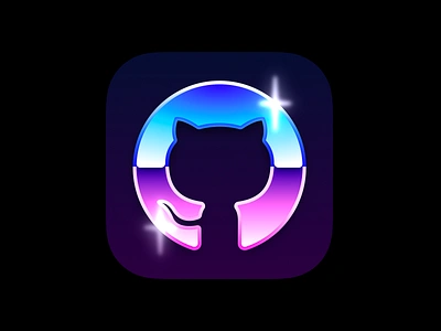 Neon Nights & Solarwave Icons 80s app icon github icon iphone logo octocat outrun retro shiny sketch sparkles synthwave theme ui vector