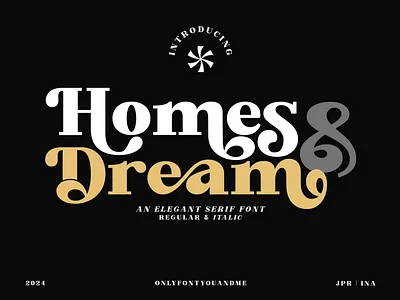 Homes and Dreams | Serif Font branding design font graphic design logo serif typography ui font