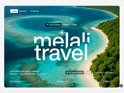 Melali - Travel Agent agency agent booking branding company design elementor framer landing page ticket travel trip ui webflow website wordpress