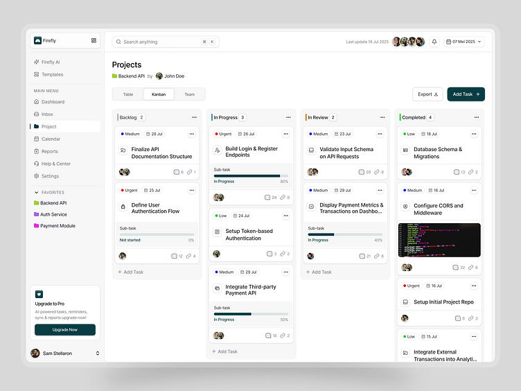 Firefly - Task Management Dashboard Animation by Bima Ary for Sogee on ...