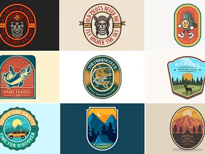 VINTAGE LOGO,RETRO MASCOT,CAMPING LOGO,FISHING LOGO adventure logo camping logo fishing fishing logo graphic design hiking logo logo mascot mountain logo outdoor logo resort logo reteo reteo logo retro mascot tour company logo tour logo travel logo vintage vintage logo vintage travel logo