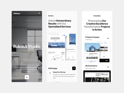 Responsive Mobile - Rukous Studio Website agency agency digital app clean design digital landing page mobile responsive studio studio digital ui ui design uiux web website