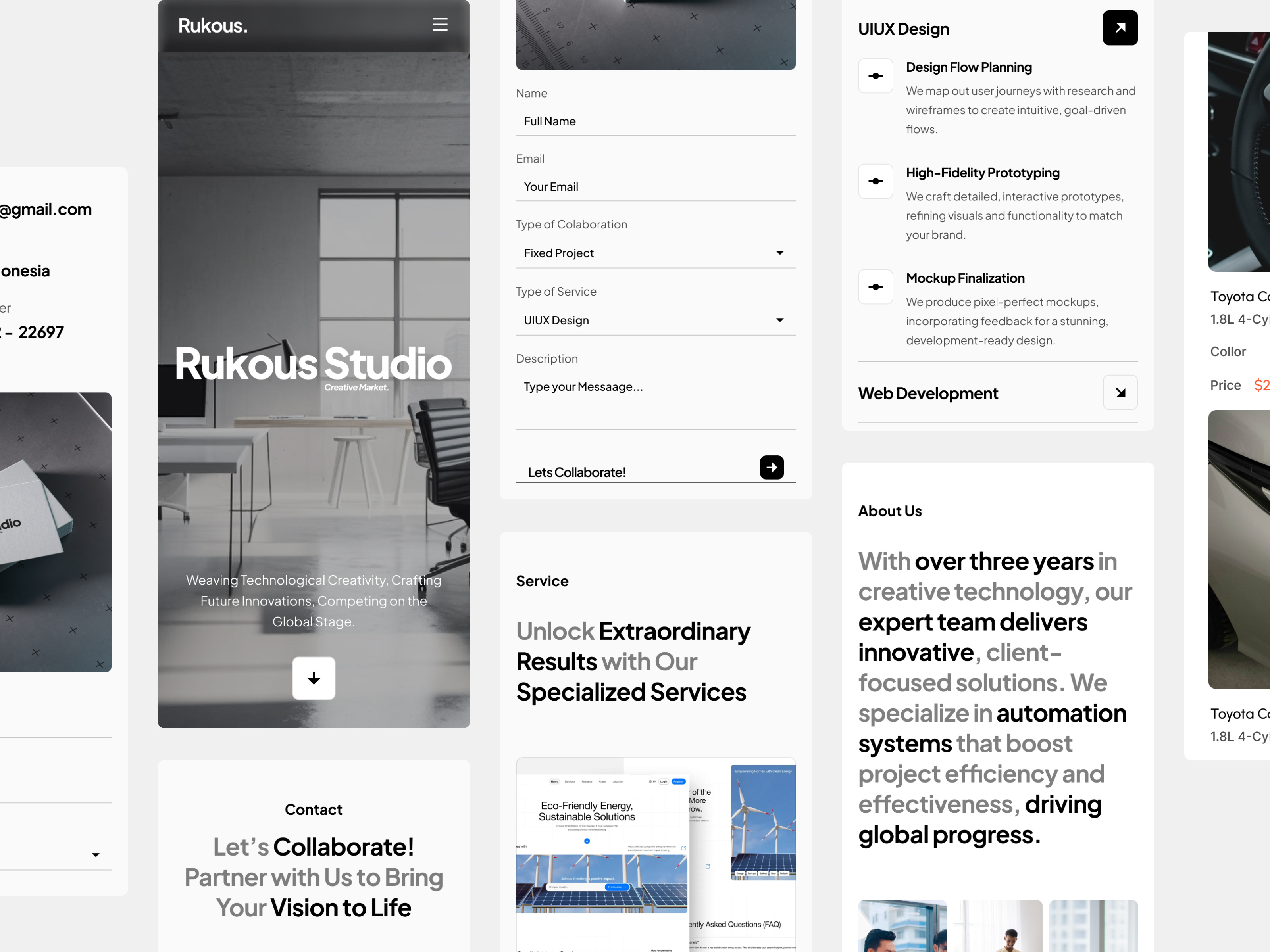 Example of Full Website & Responsive UI UX Design 