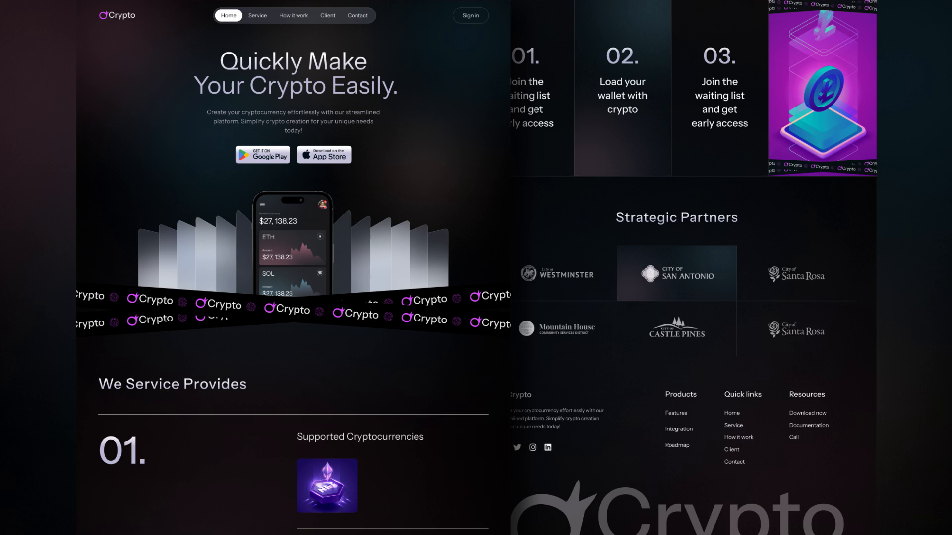 Crypto Landing page. by Durjoy Dash on Dribbble
