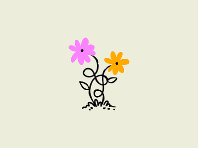 Mural spot illustrations flower hands high five illustration tech