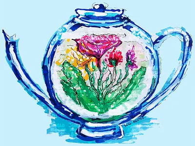 Flower Teapot playful teapot design
