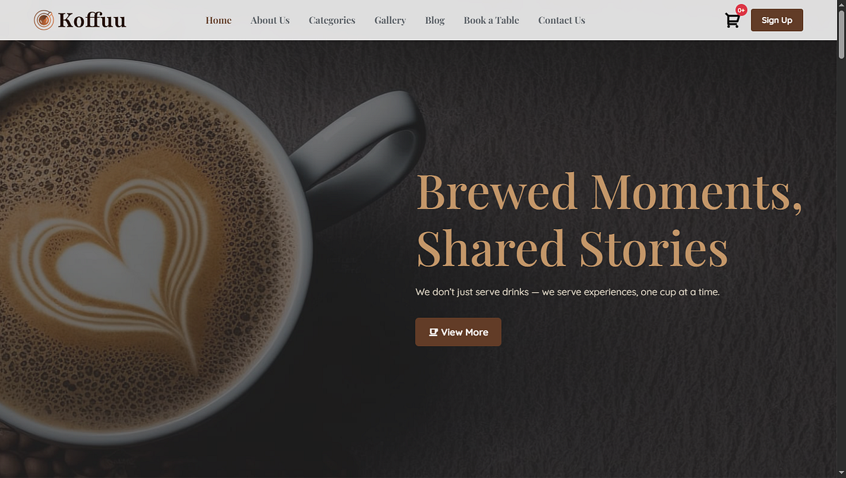 Koffuu – Premium Café & Coffee Shop Template Image 0