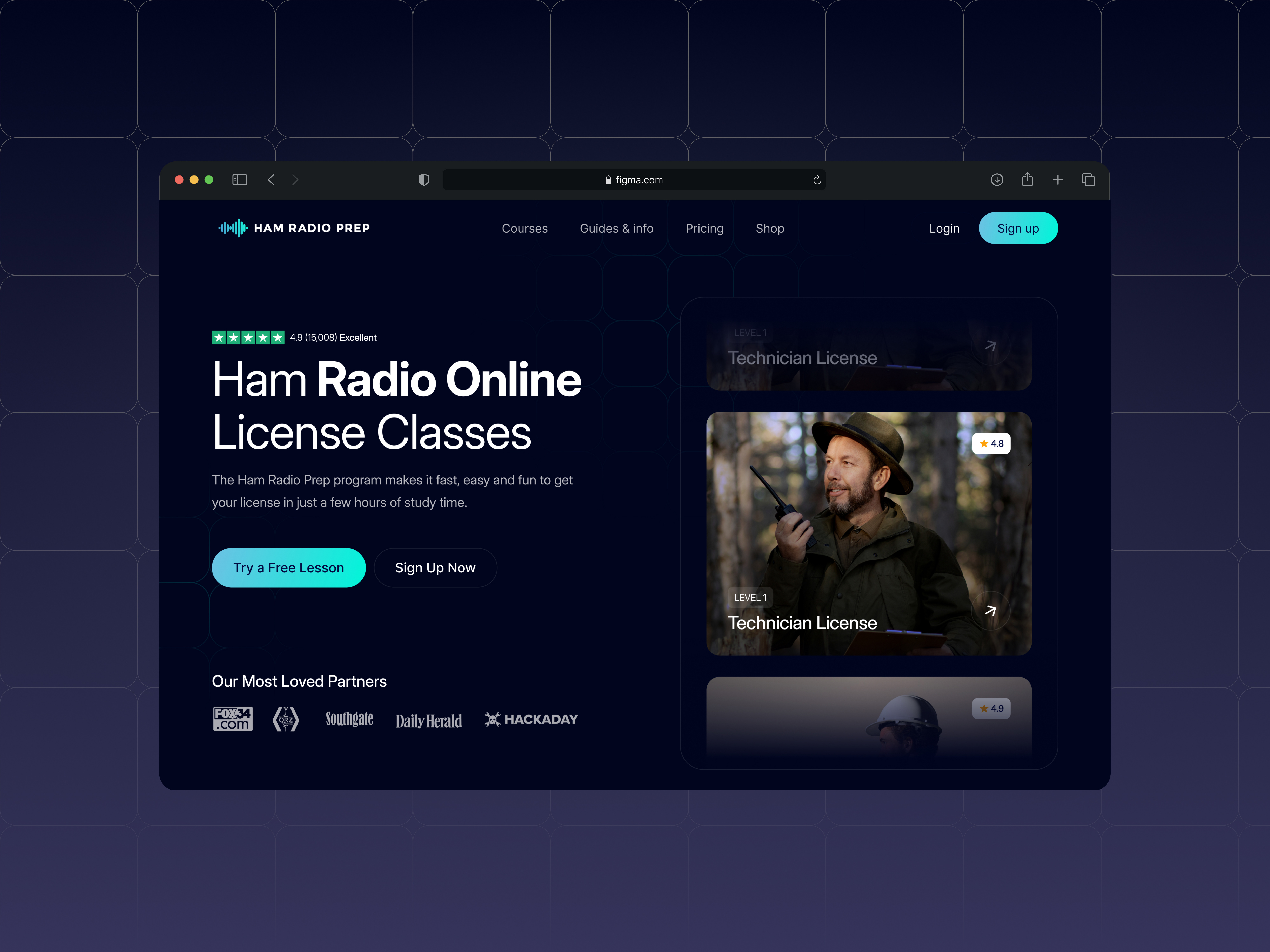Example of Custom Website UI UX Design Using Figma