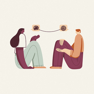 Therapy Practice Branding branding flat design hooman illustration logo mental health therapy
