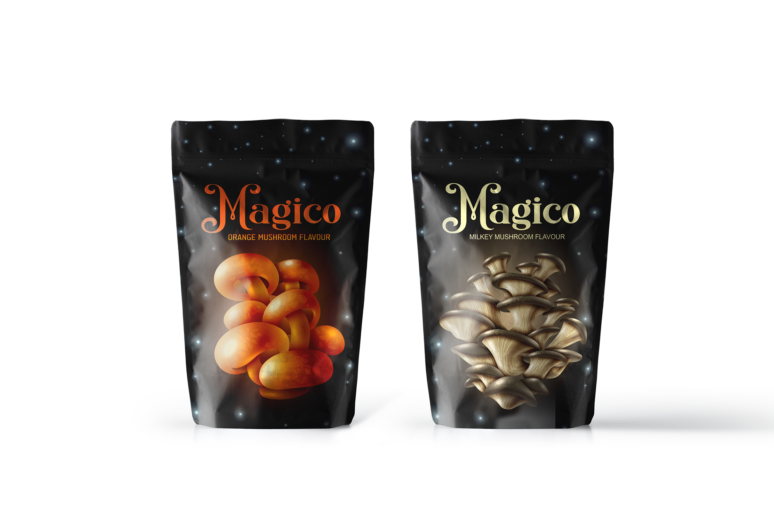 Snack packaging design bold typography packaging custom pouch packaging design dieline pouch label eco friendly pouch label edible product pouch design label design minimalist pouch label mushroom packaging design packaging designer pouch label design resealable pouch design snack packaging design stand up pouch packaging y2k inspired packaging