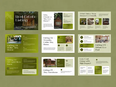 Modern Profesional Real Estate Property Listing Presentation advertising branding business canva design graphic design illustration keynote listing marketing powerpoint ppt presentation professional real estate slides template ui