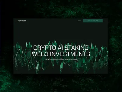 Web3 Landing Page Design animation branding crypto dashboard eth home page hyip investing landing page product design protocol saas staking trading ui ux web design web ui web3 website